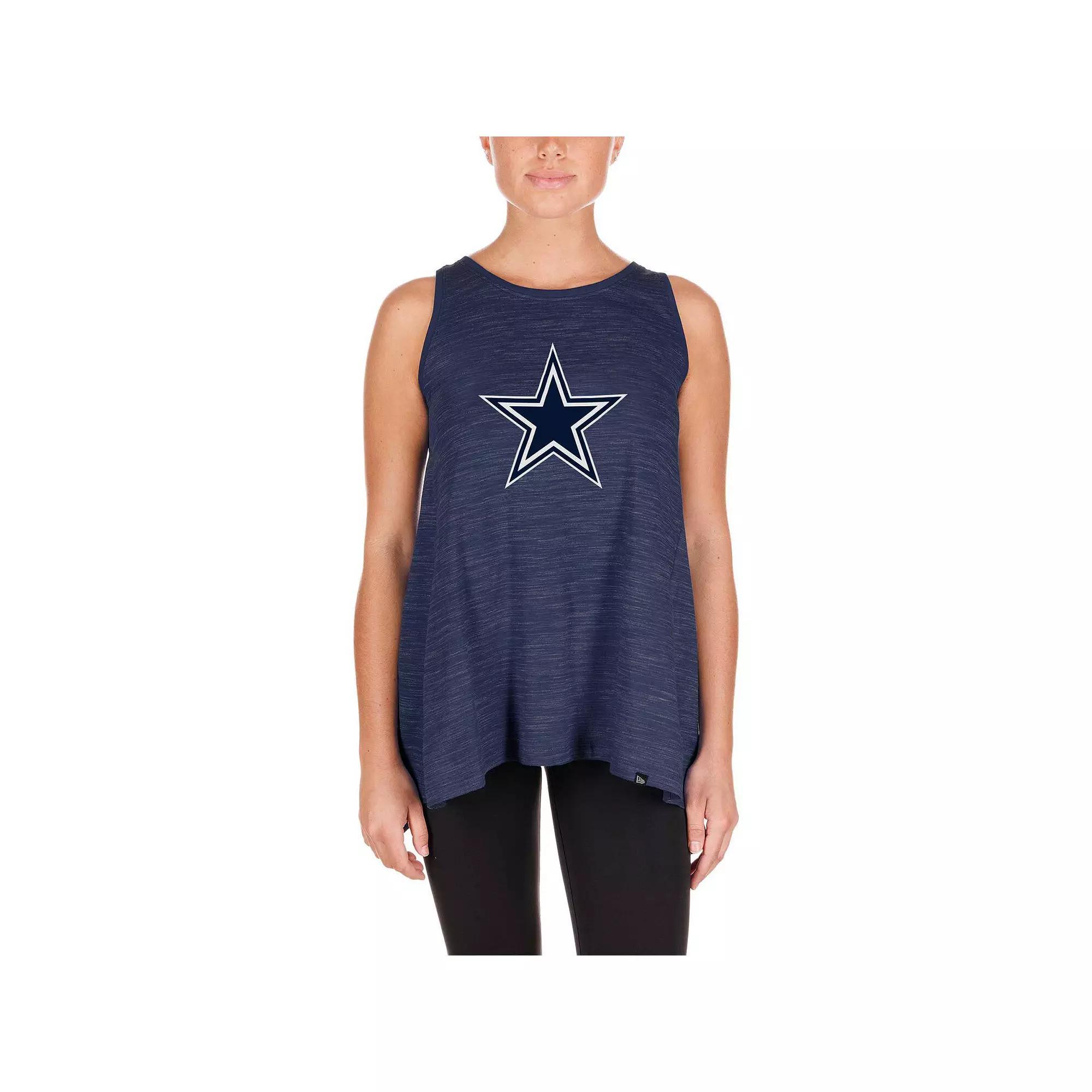 Women's New Era Navy Dallas Cowboys Plus Size Space Dye Active Tank Top, Size: 2XL, Blue Product Image