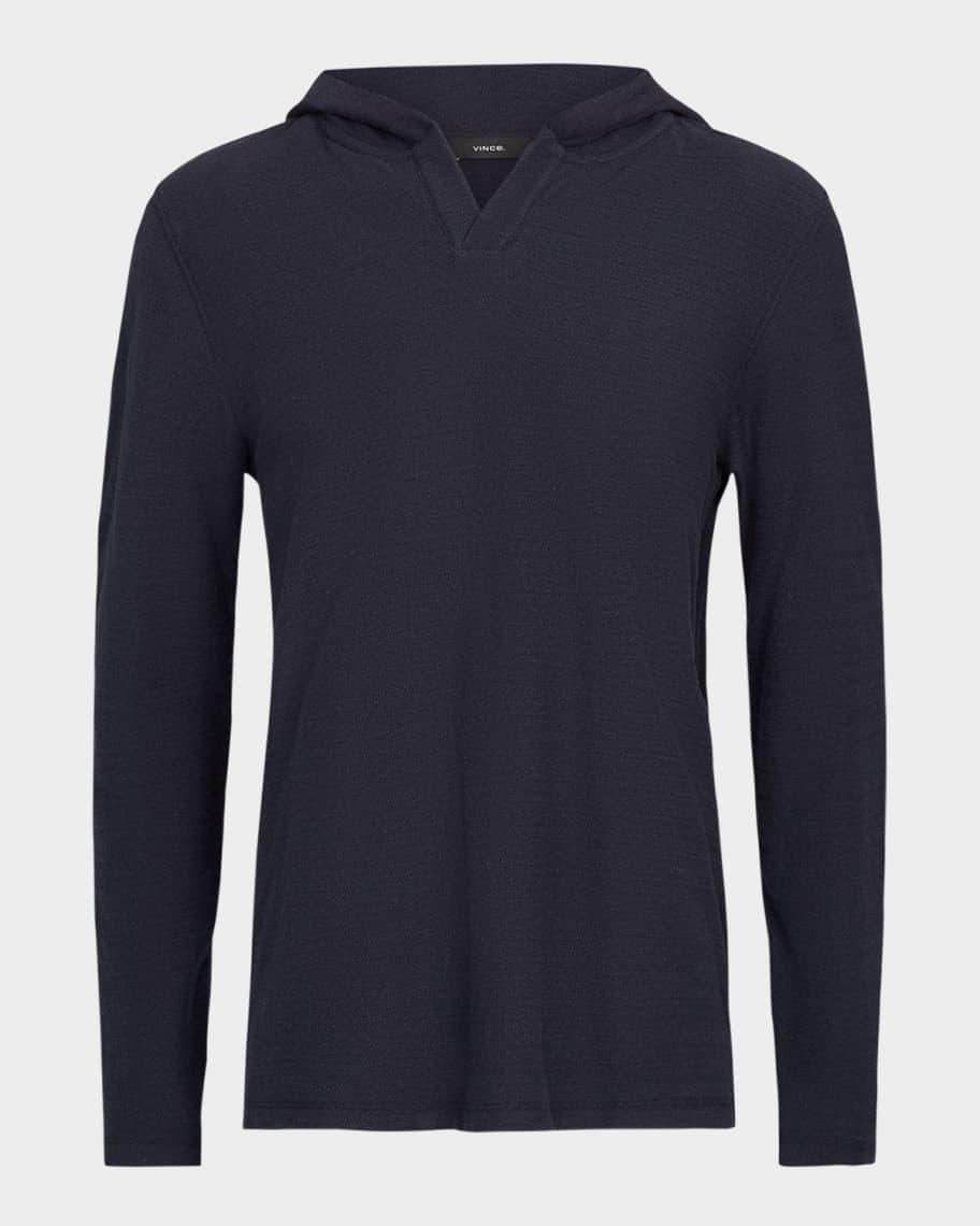 Mens Solid Cotton Hoodie Product Image