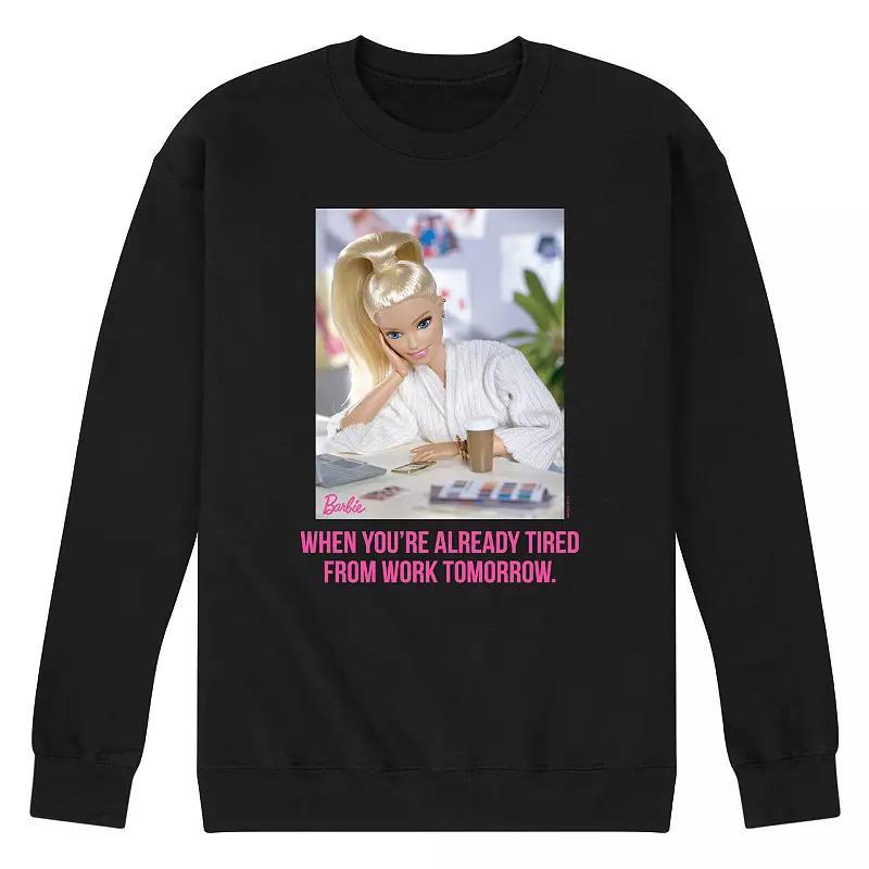 Mens Barbie Already Tired Work Fleece Sweatshirt Product Image