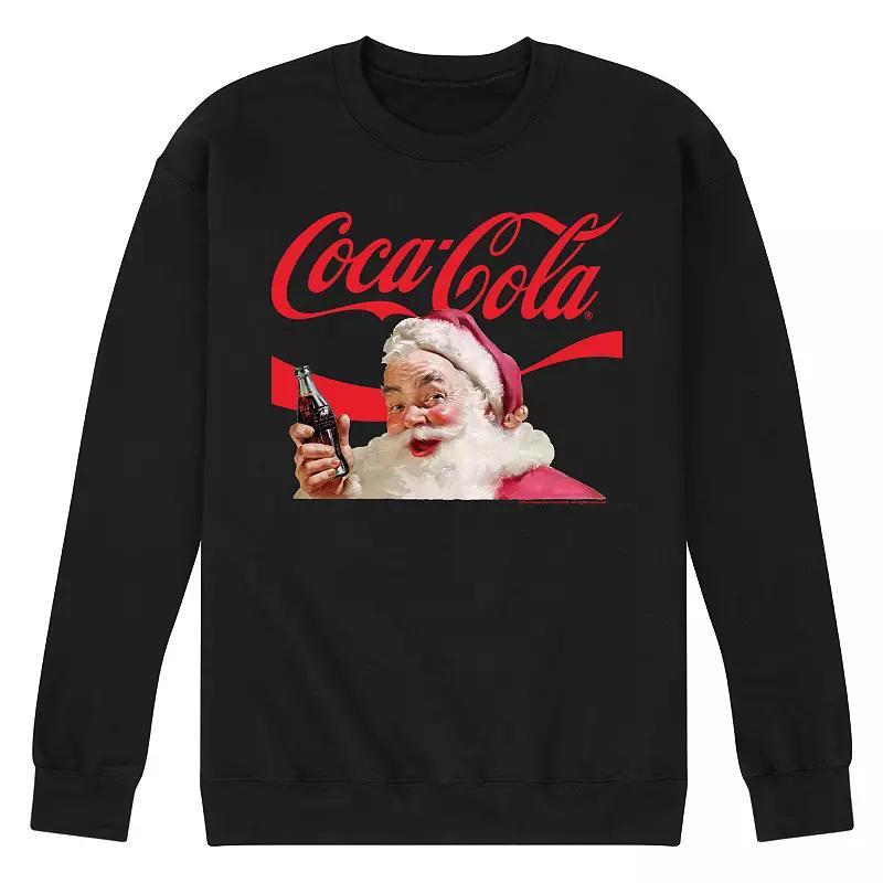 Mens CocaCola Santa Closeup Sweatshirt Product Image
