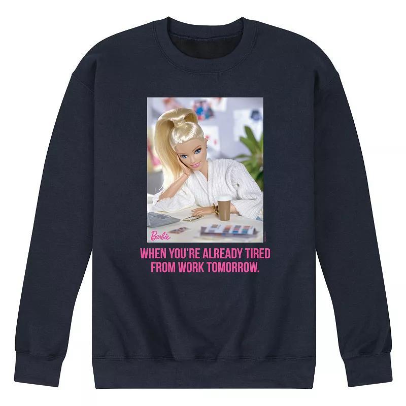 Mens Barbie Already Tired Work Fleece Sweatshirt Product Image