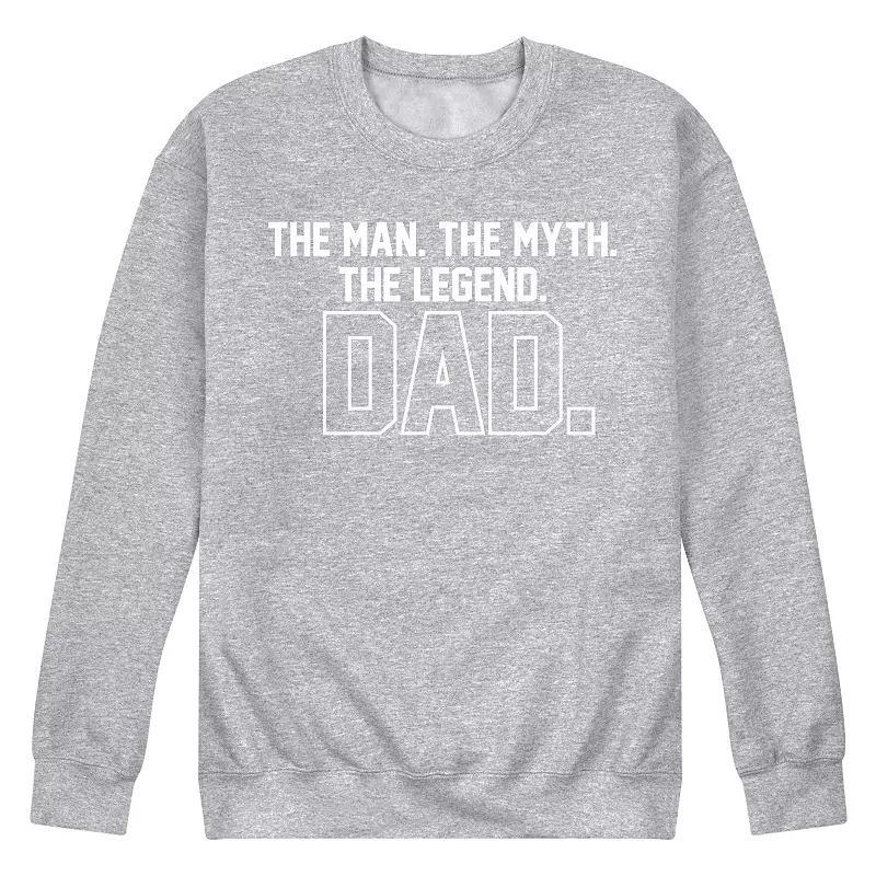 Mens The Legend Dad Fleece Sweatshirt Grey Gray Product Image
