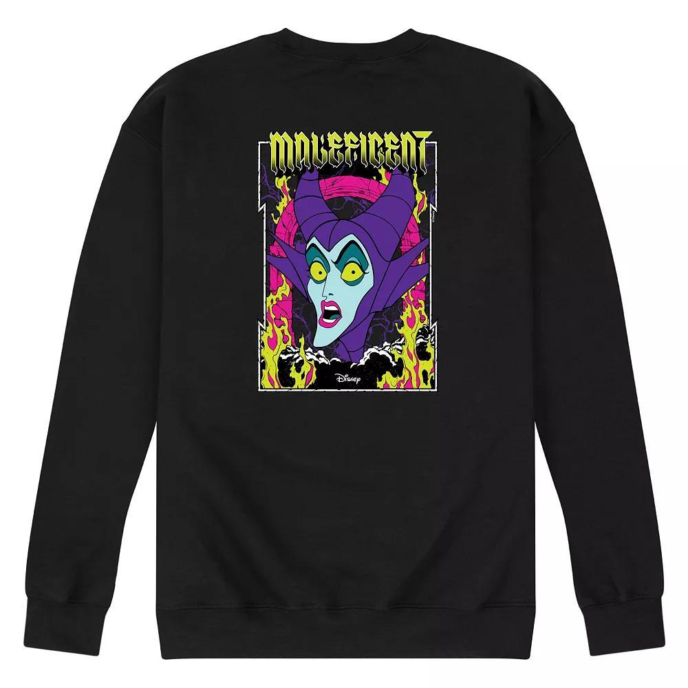Disney Villains Sleeping Beauty Maleficent Mens Neon Poster Fleece Sweatshirt Pink Product Image