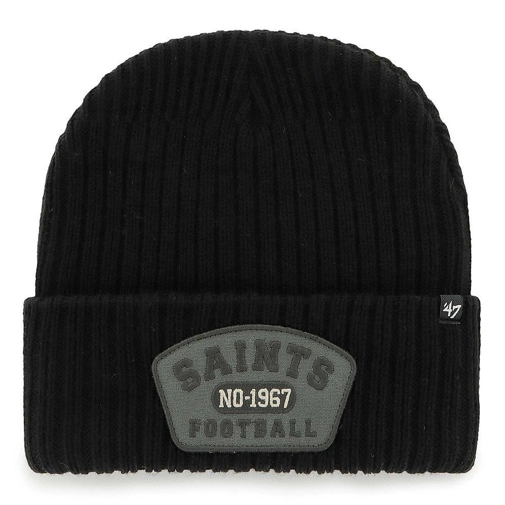 Men's '47 Black New Orleans Saints Ridgeway Cuffed Knit Hat Product Image