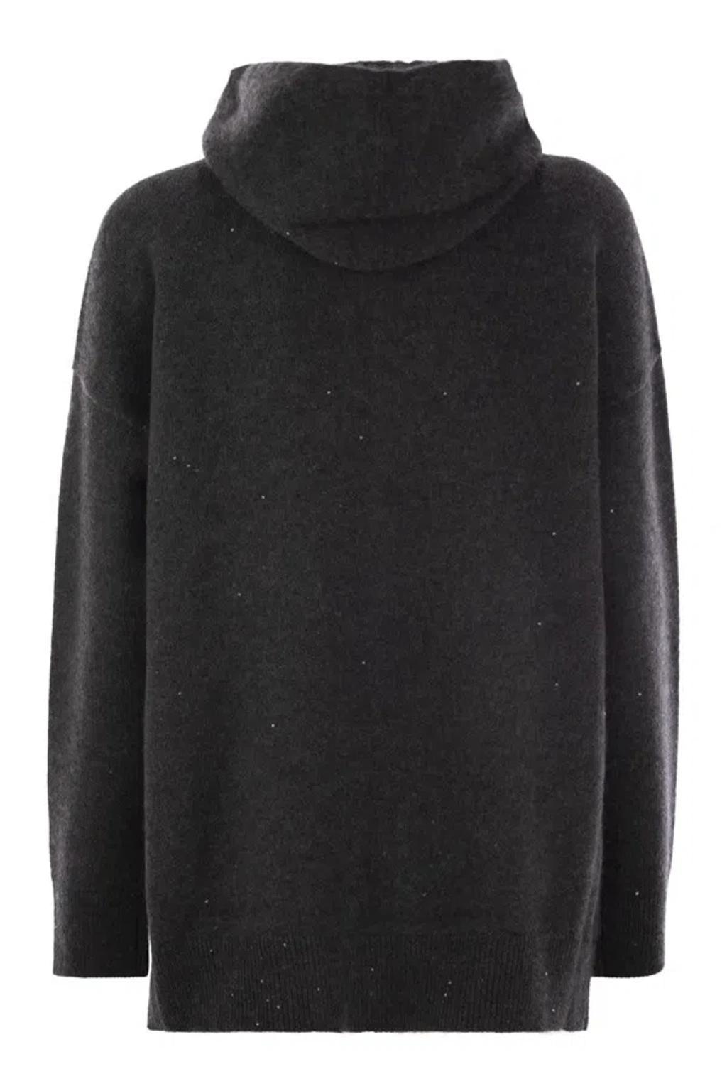FABIANA FILIPPI Hooded Cardigan In Grey Product Image