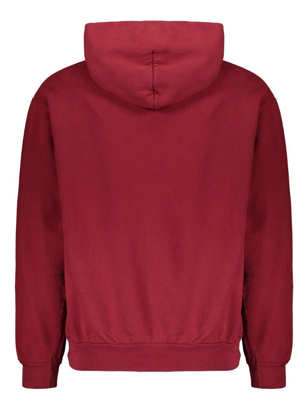spiderweb print cotton hoodie Product Image