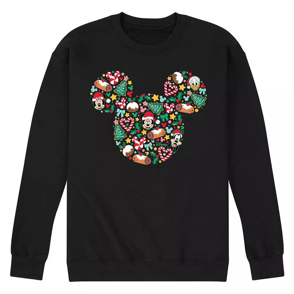 Disney's Men's Mickey Mouse Silhouette Christmas Tee, Size: Small, Black Product Image