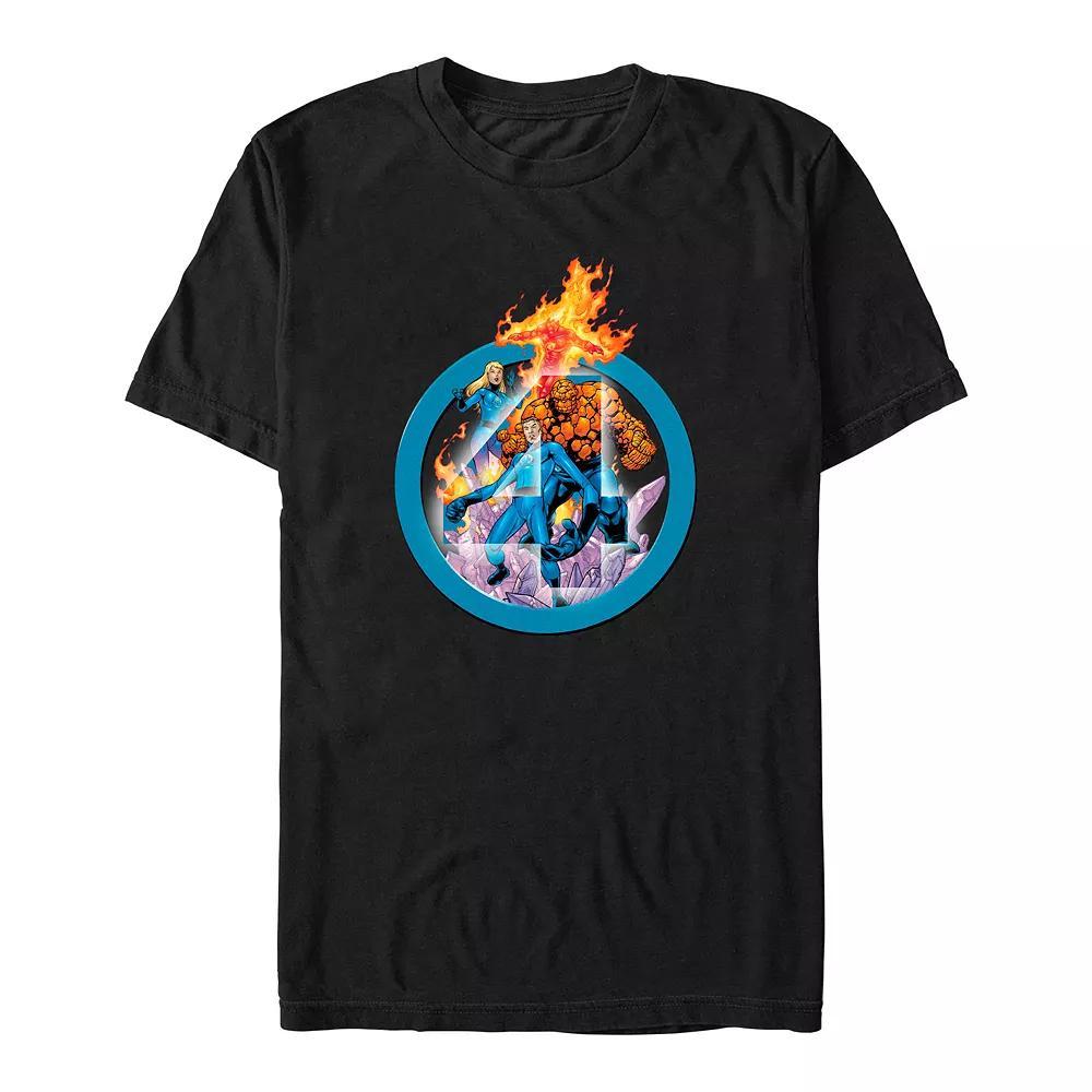 Big & Tall Marvel Fantastic Four Clear Logo Graphic Tee, Men's, Size: 3XL Tall, Black Product Image