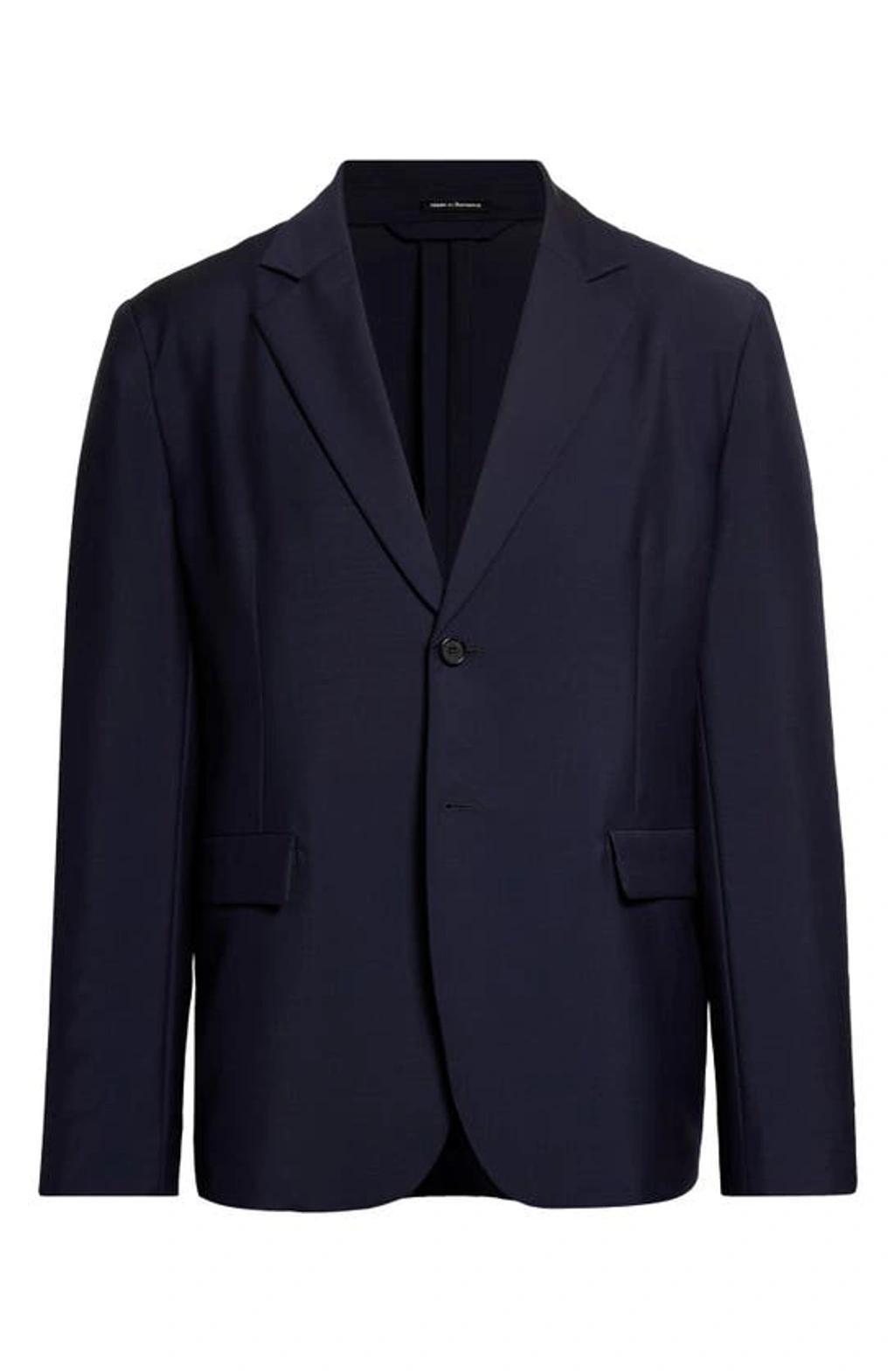 ACNE STUDIOS Wool Blend Blazer In Blue Product Image