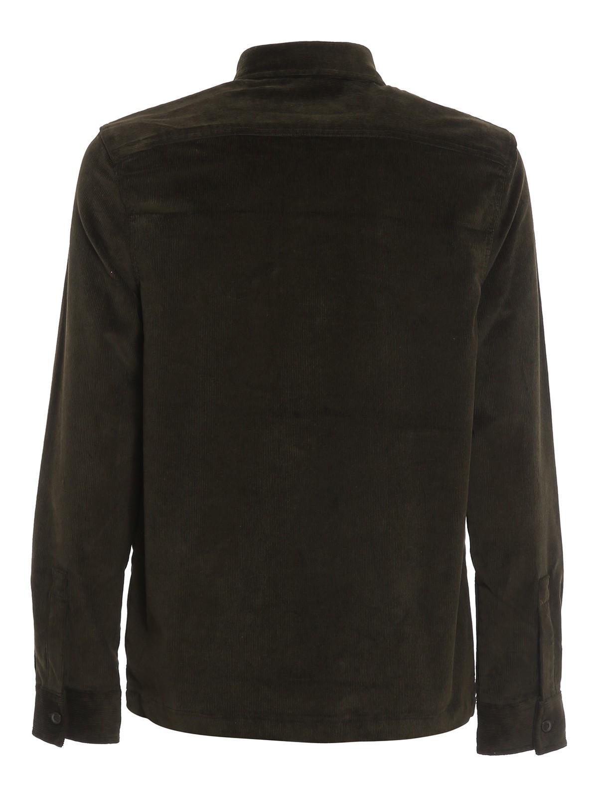 BARBOUR Buttoned Long Sleeved Shirt In Verde Oscuro Product Image
