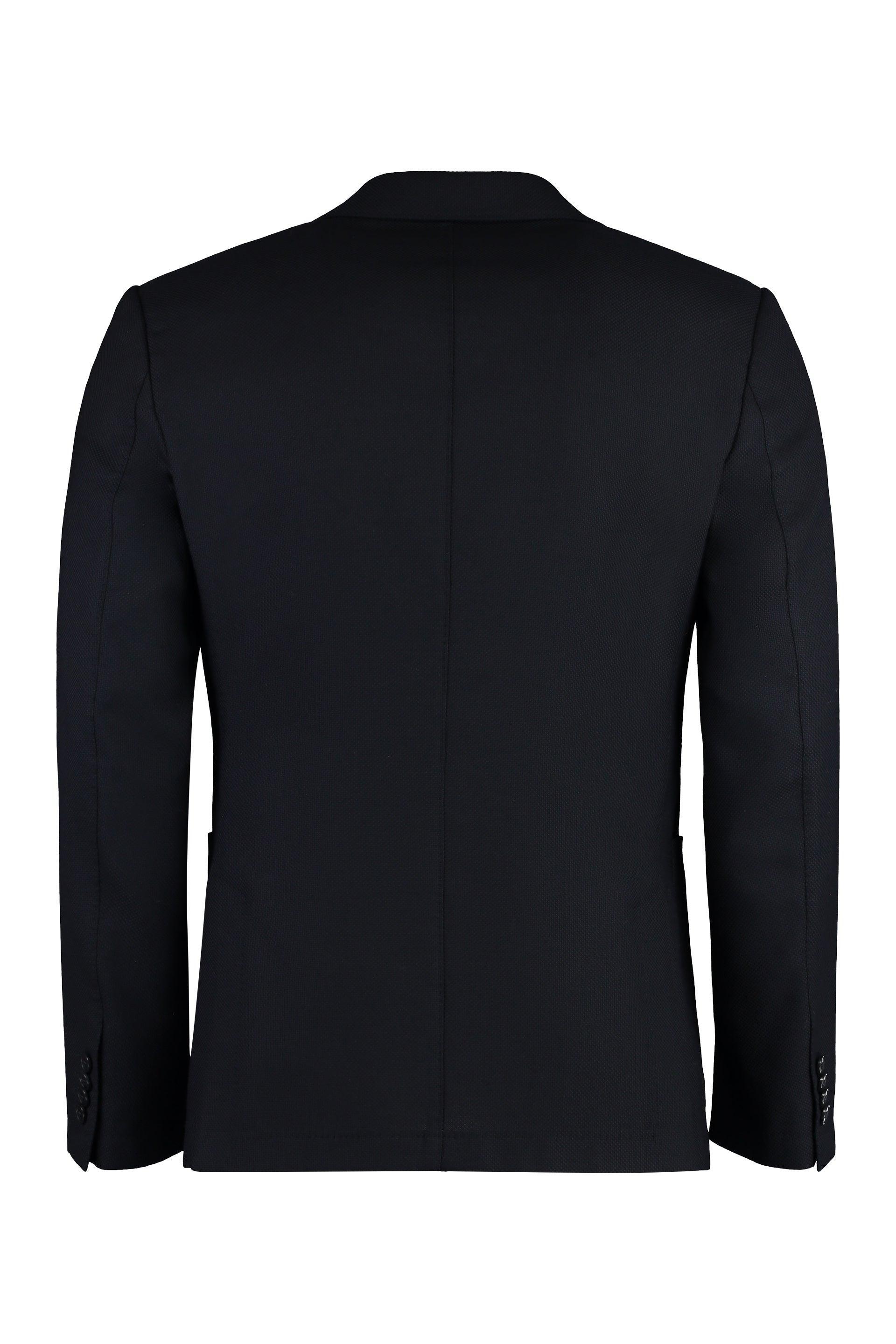 ZEGNA Single-breasted Two-button Jacket In Blue Product Image