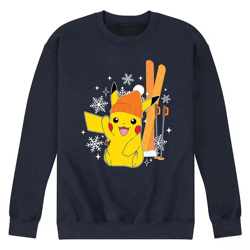Mens Pokmon Pikachu Skiing Sweatshirt Blue Product Image