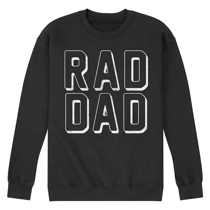Mens Rad Dad Fleece Sweatshirt Pink Product Image