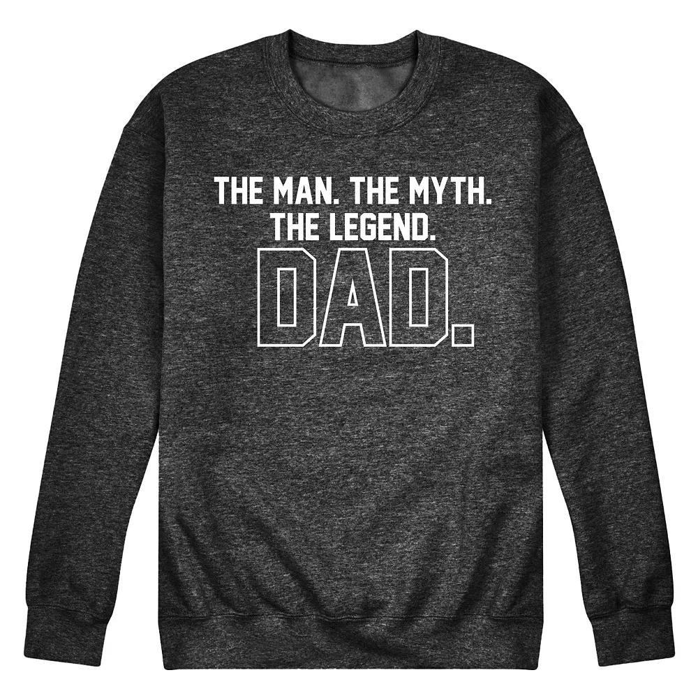 Mens The Legend Dad Fleece Sweatshirt Heather Grey Product Image