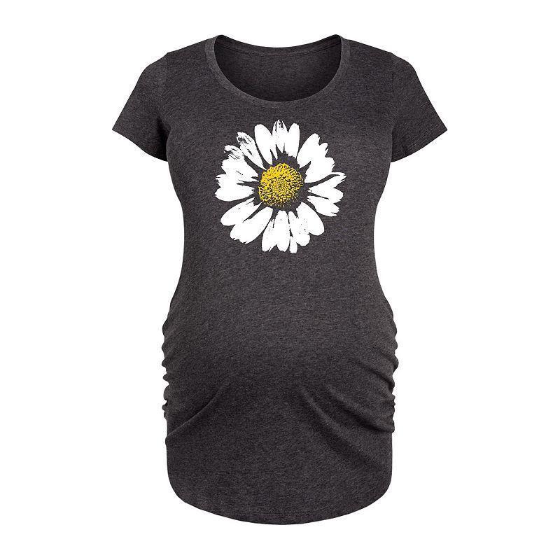 Maternity Pastel Mandala Graphic Tee, Womens Heather Grey Product Image