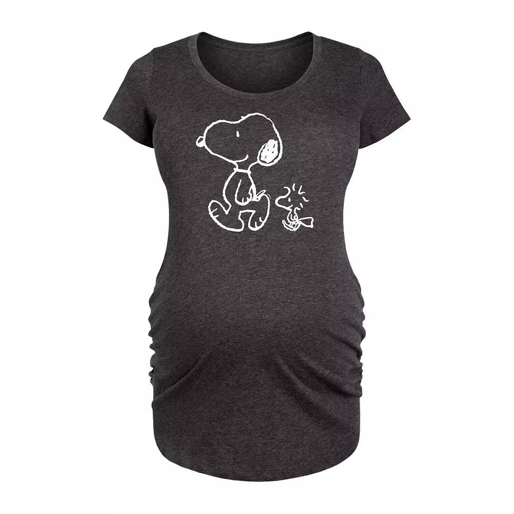 Maternity Team USA Graphic Tee, Womens Heather Grey Product Image