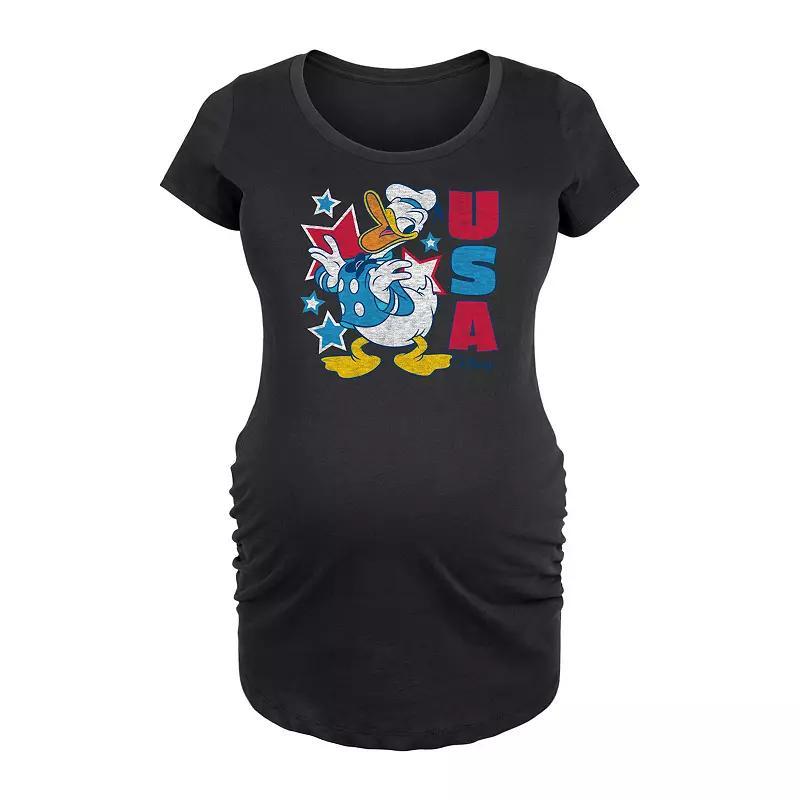 Maternity Lotus Flower Outline Graphic Tee, Womens Heather Grey Product Image