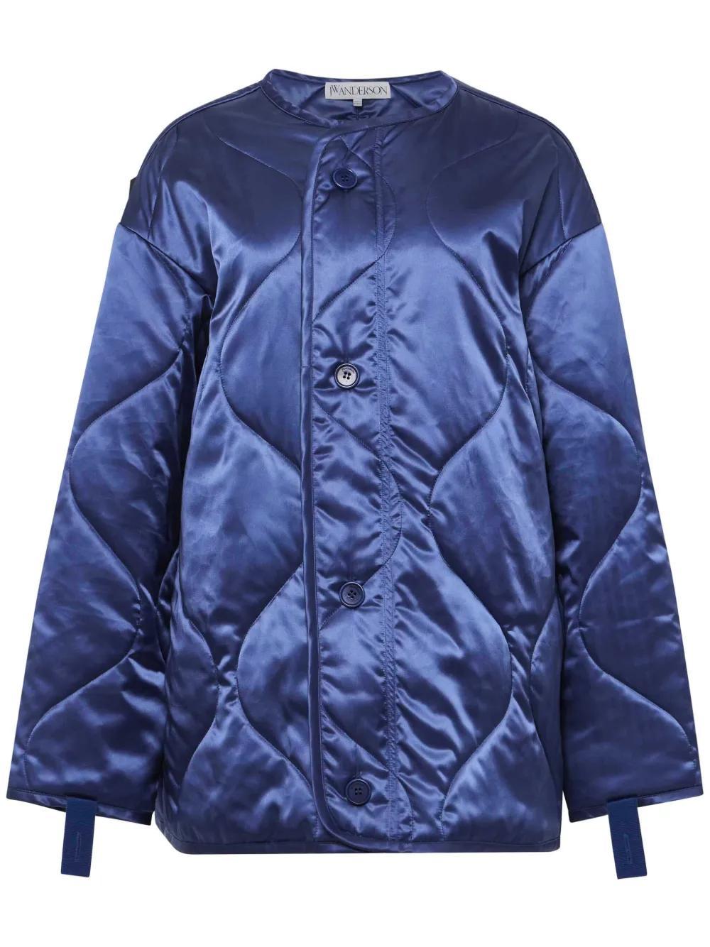 JW ANDERSON Oversized Quilted Jacket In Blue Product Image