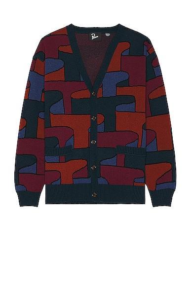 By Parra Canyons All Over Knitted Cardigan in Navy Product Image