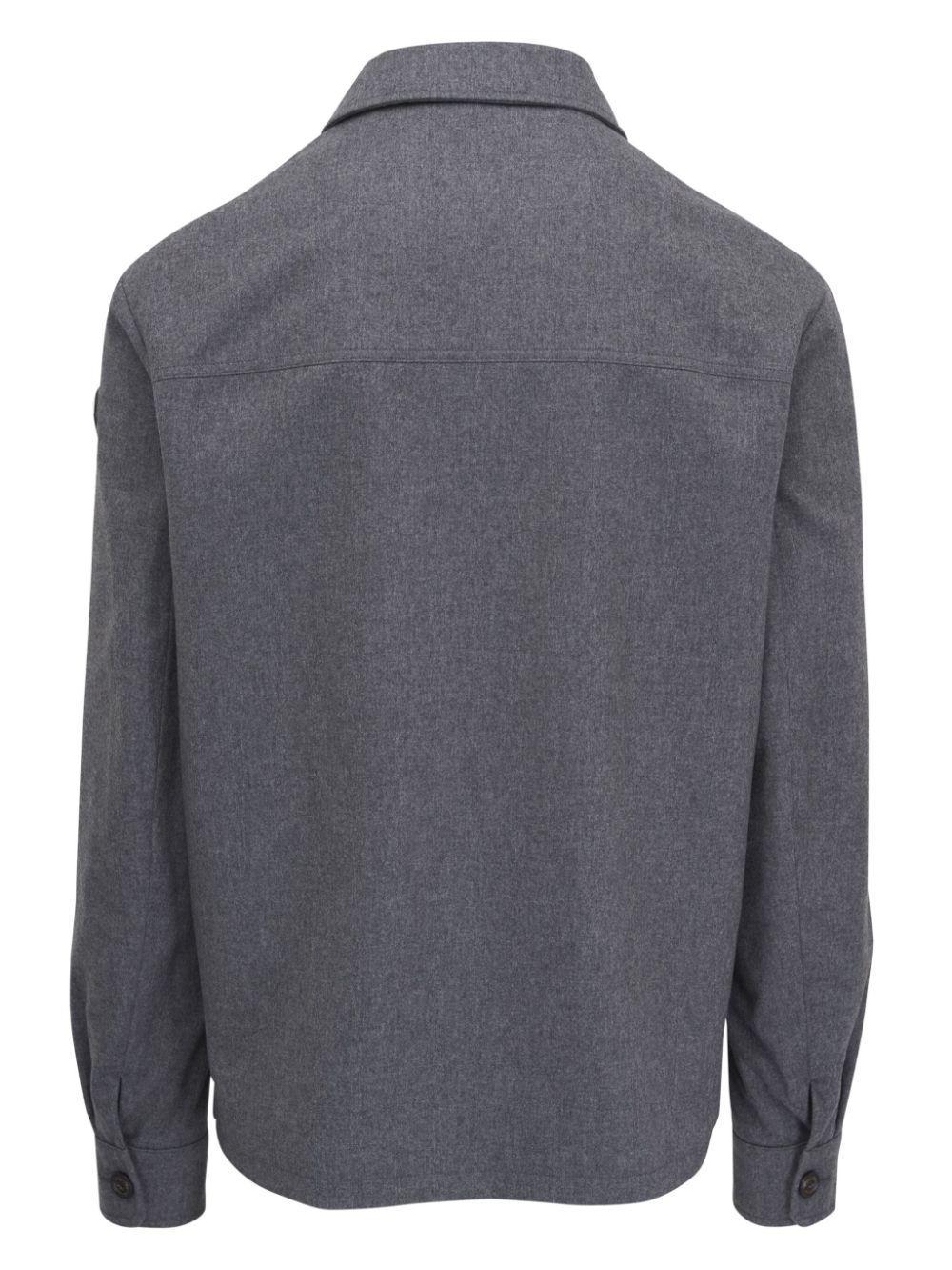 MONCLER Cashmere Blend Shirt In Grey Product Image