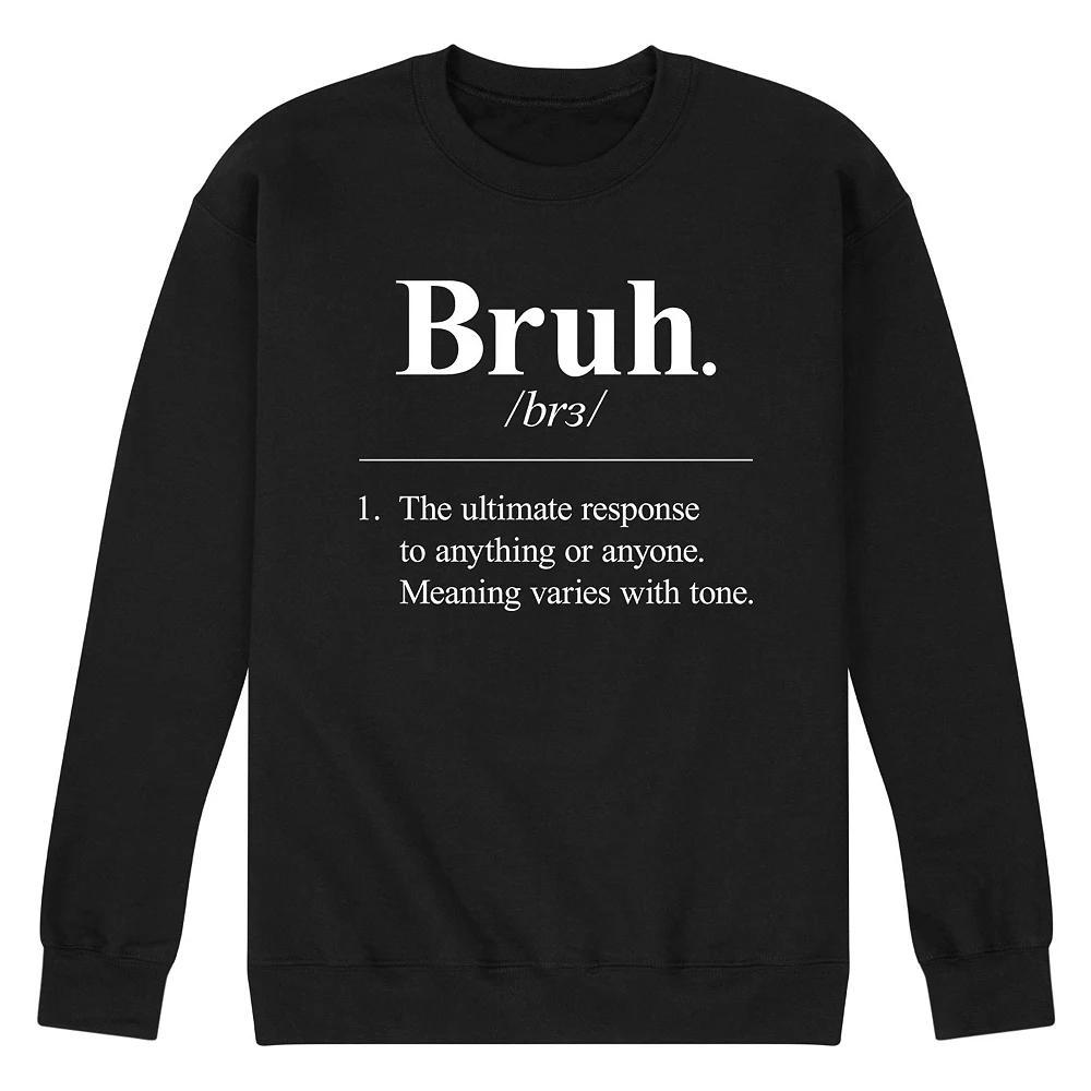 Mens Bruh Definition Graphic Fleece Pullover Product Image