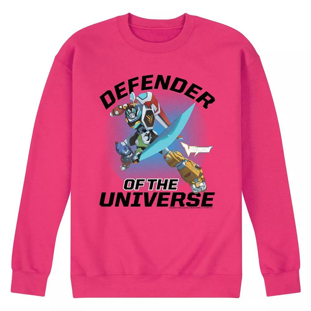 Mens Voltron Defenders Of The Universe Fleece Sweatshirt Pink Product Image