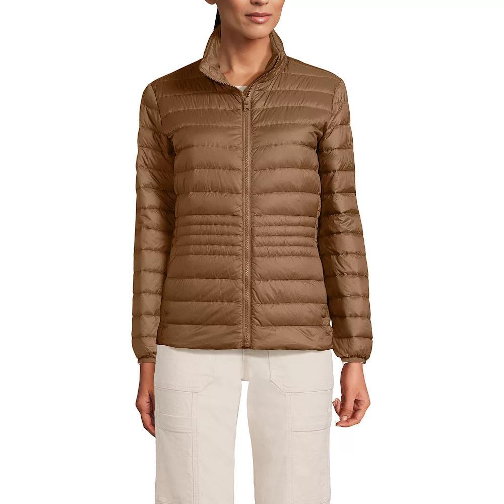 Women's Lands' End Wanderweight Midweight Down Jacket, Size: Small, Light Carob Product Image