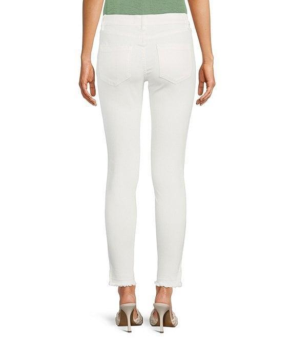 Vince Camuto Frayed Hem Skinny Leg Mid Rise Ankle Jeans Product Image