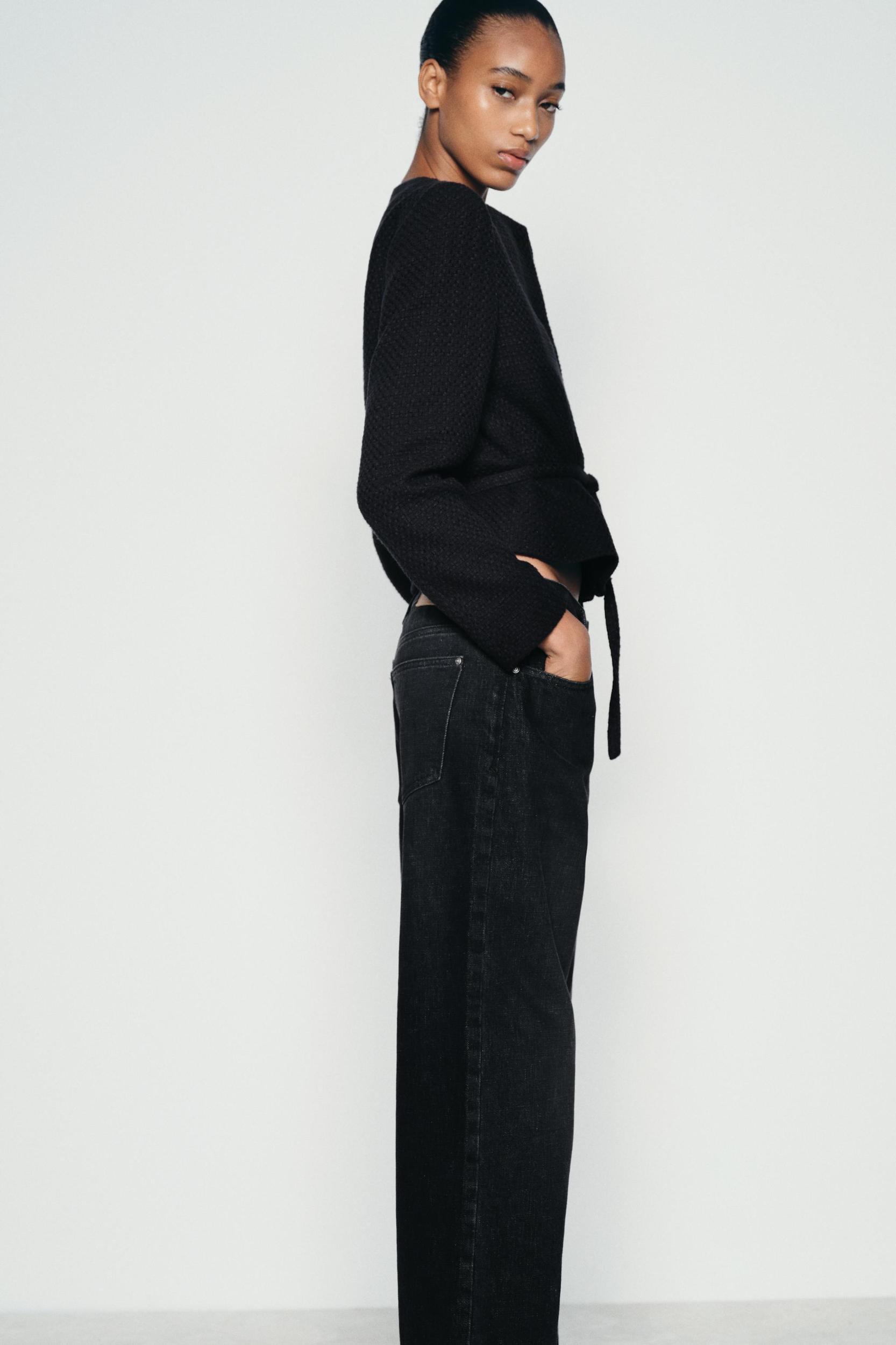 BELTED TEXTURED BLAZER Product Image