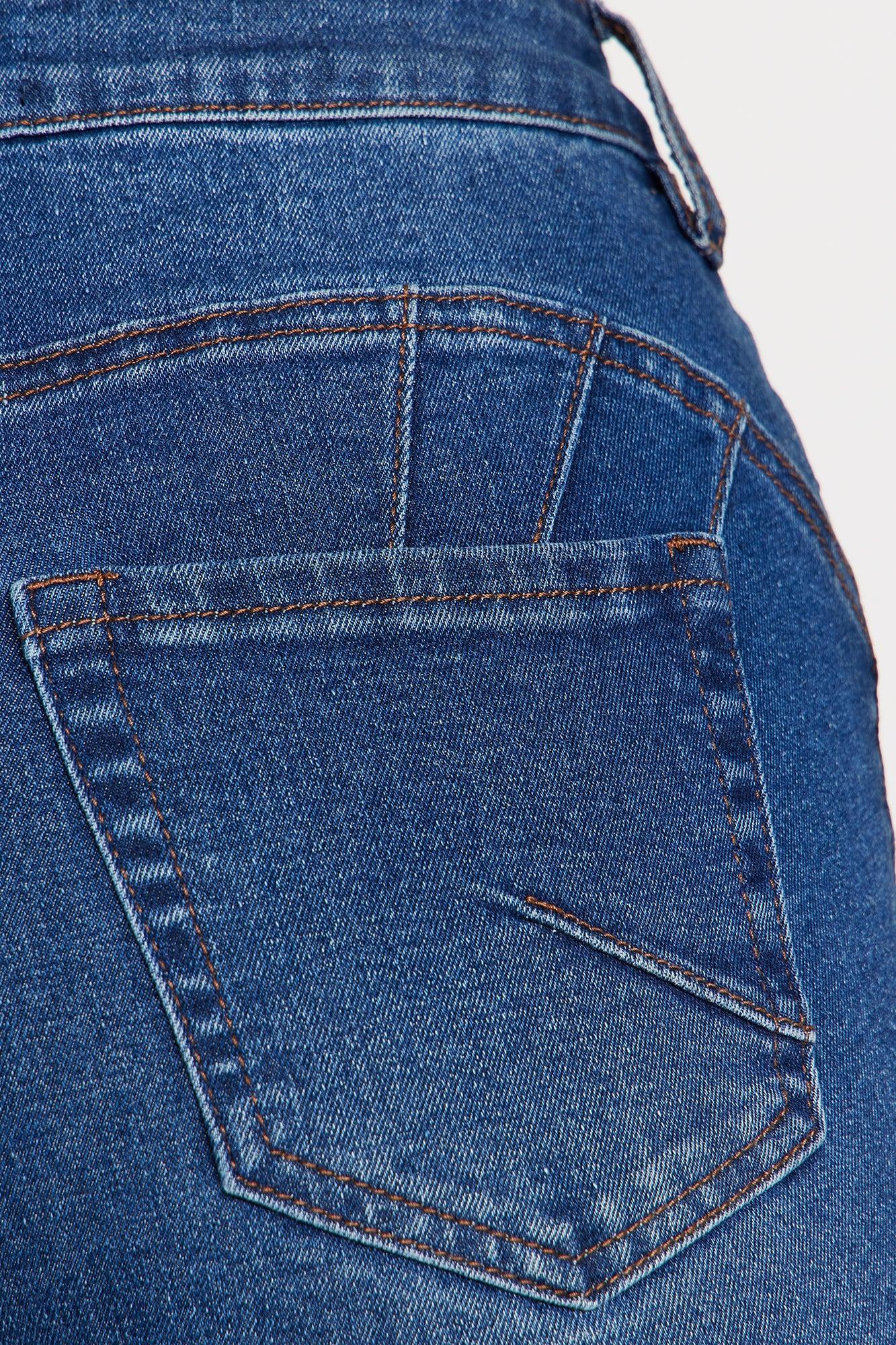 Tall Audrey Booty Lifting Stretch Flare Jeans - Dark Wash Product Image