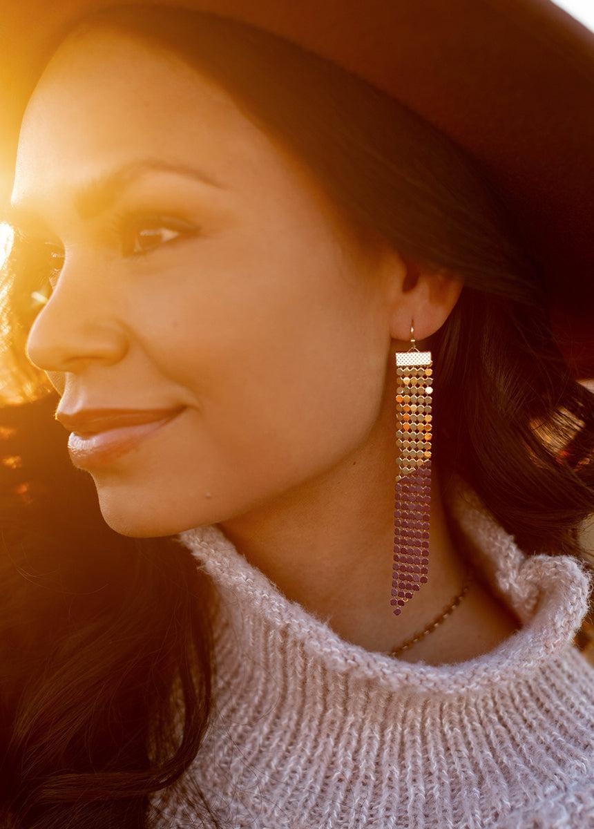 Emory Earrings in Plum Female Product Image