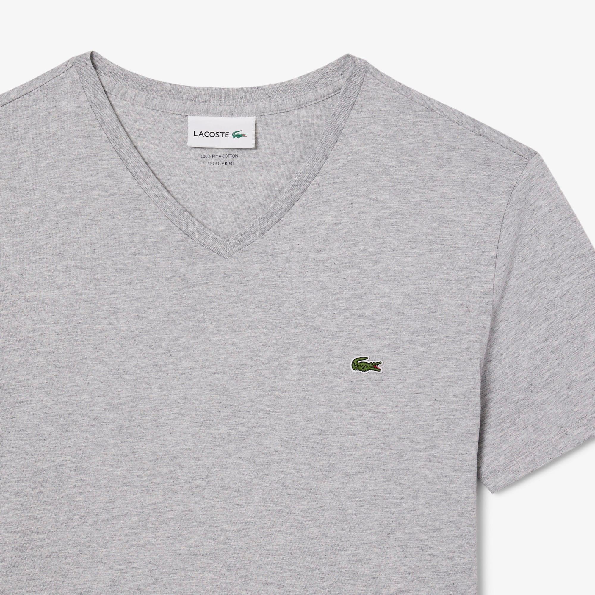 Lightweight Cotton Pima V Neck T-shirt Product Image