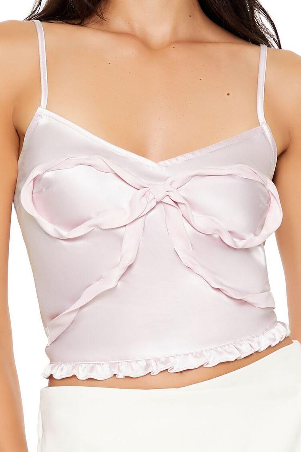Bow Lace-Up Cropped Cami | Forever 21 Product Image