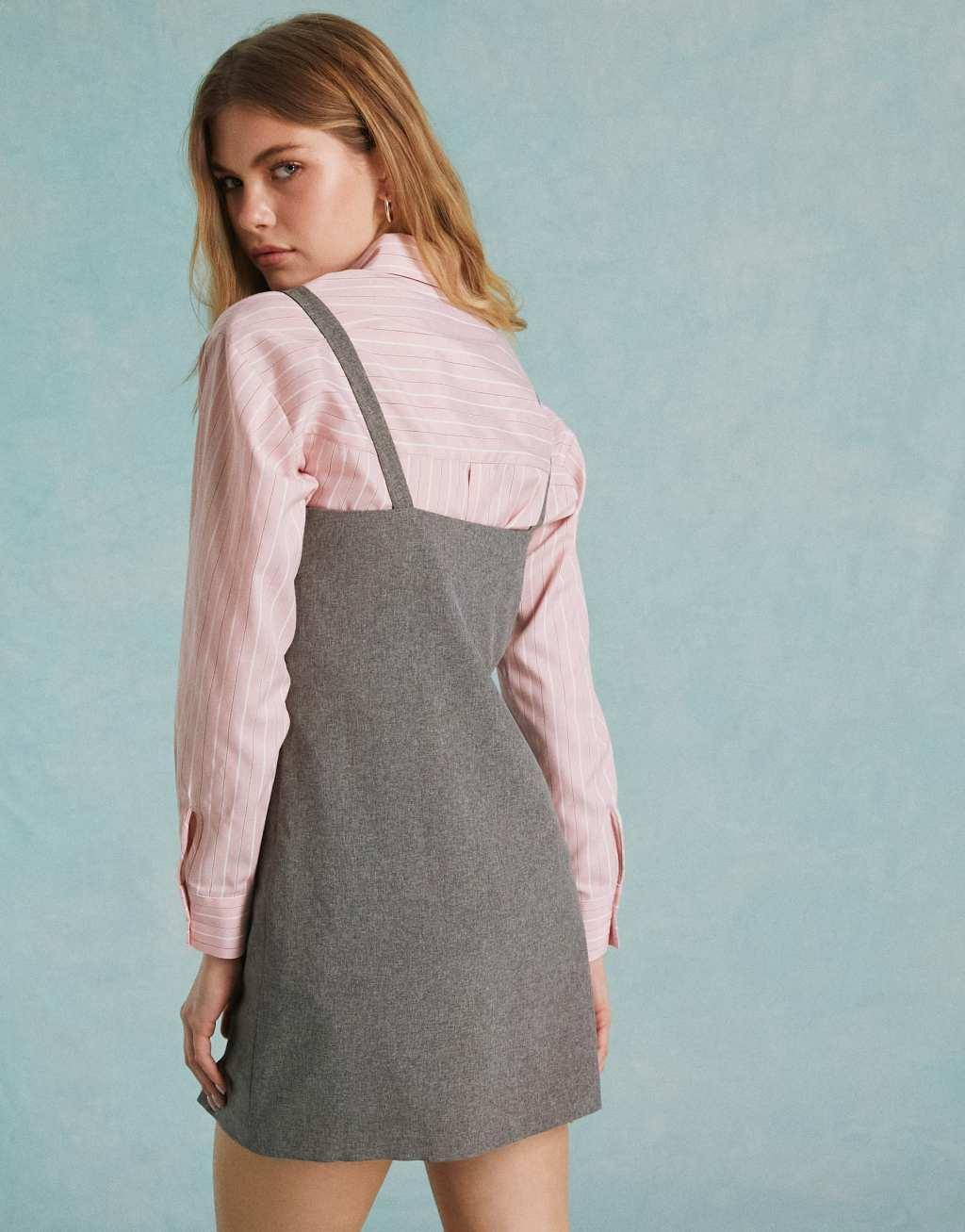 Miss Selfridge tailored strappy pinny dress Product Image