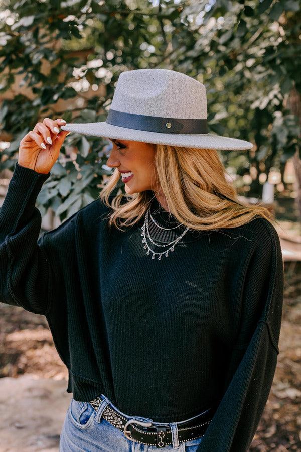 Sweetheart In The City Fedora in Grey Product Image