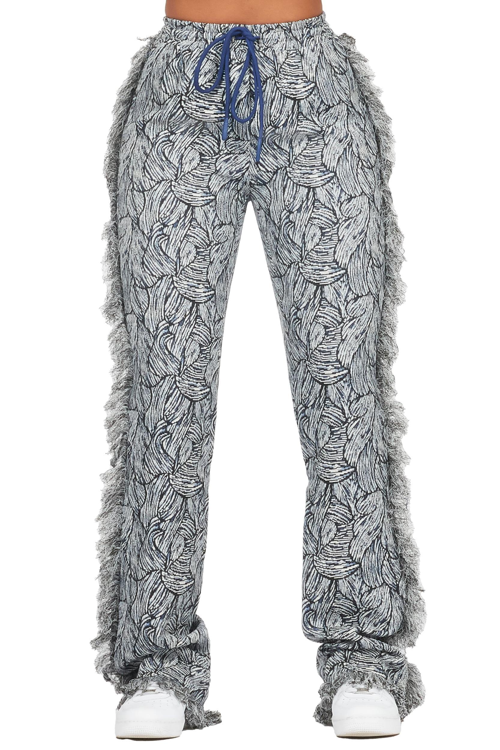 Syncere Navy Tapestry Stacked Pant Female Product Image