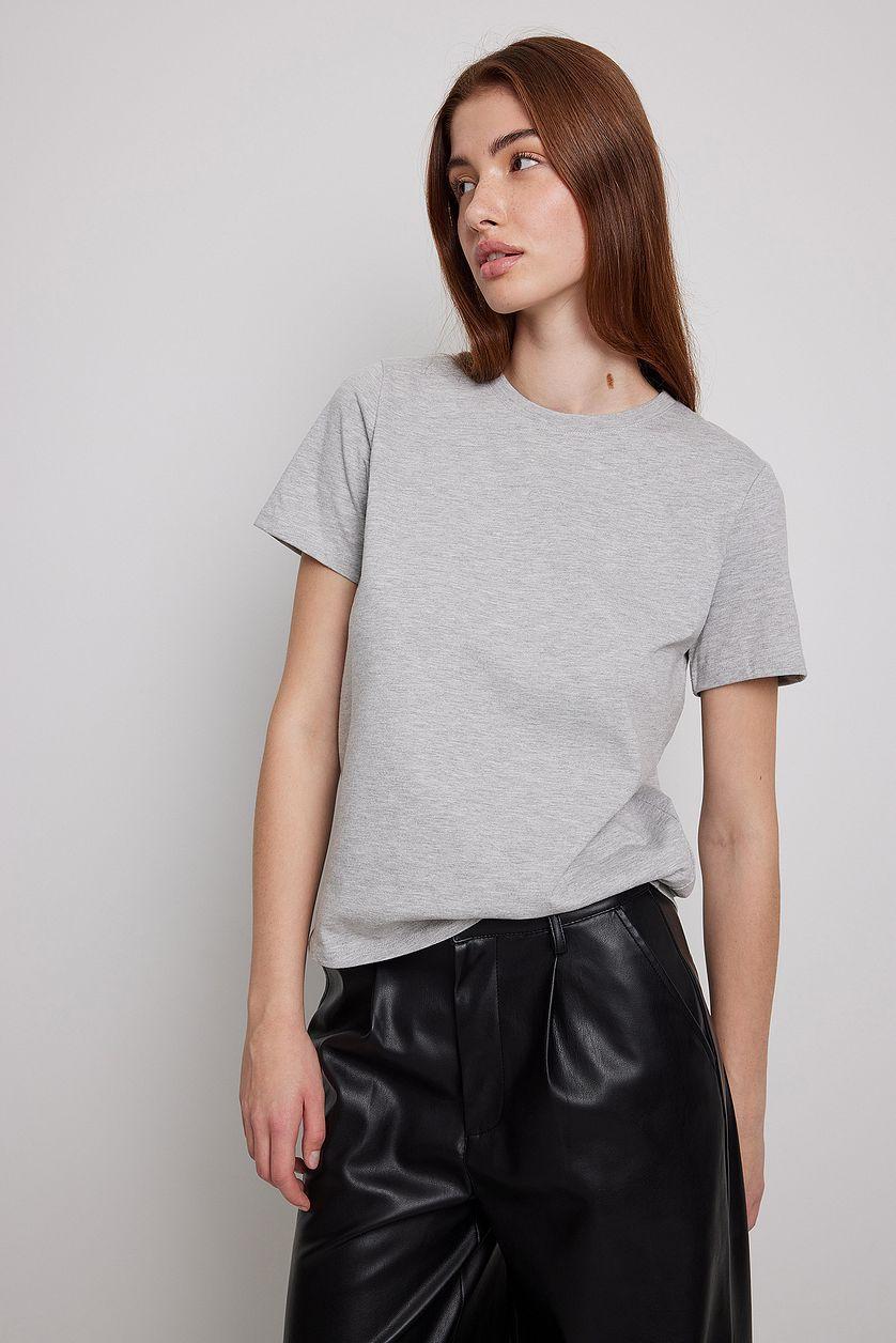 Round Neck Cotton T-Shirt Product Image