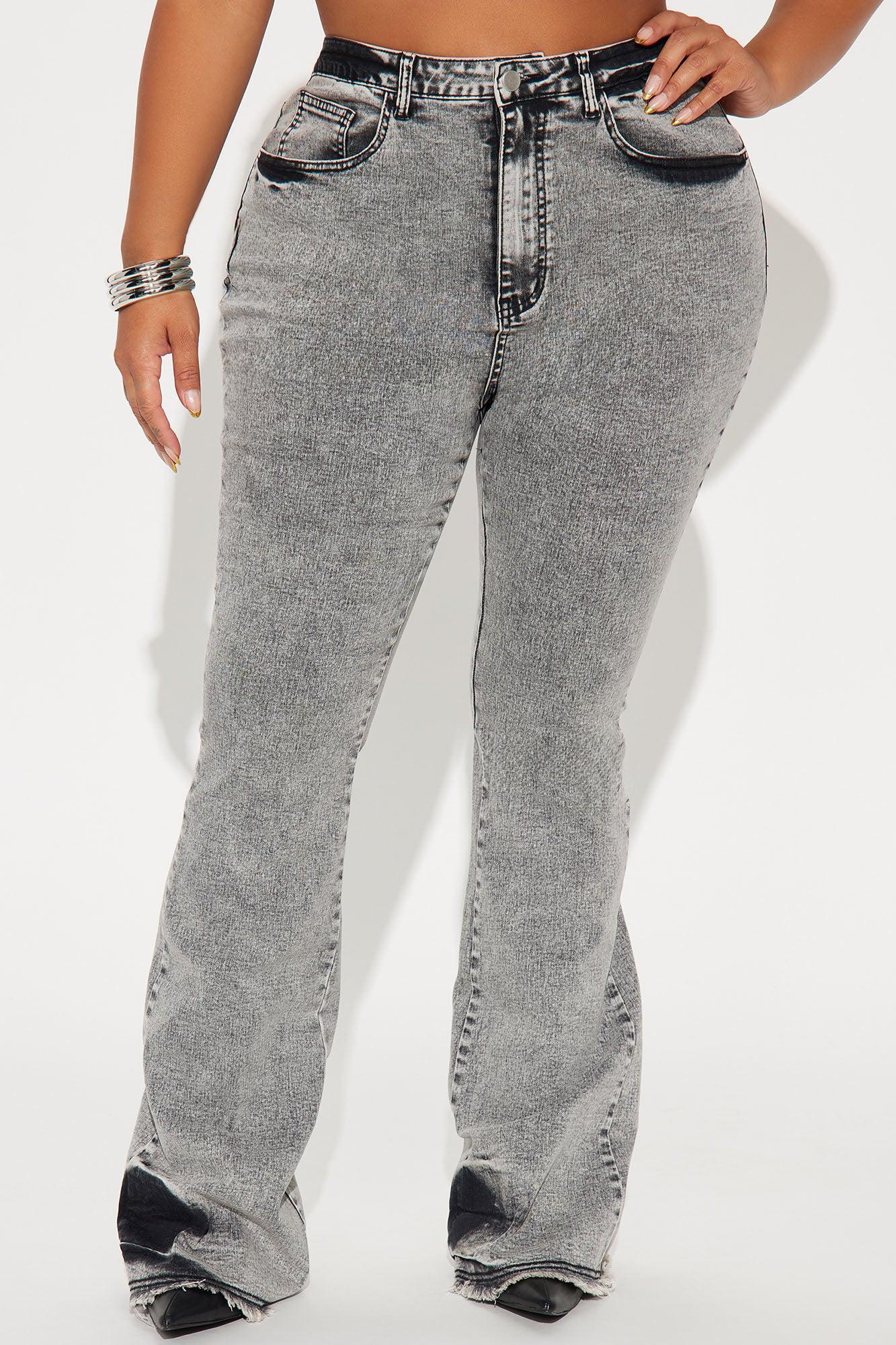Kaylor High Stretch Flare Jeans - Black Wash Product Image