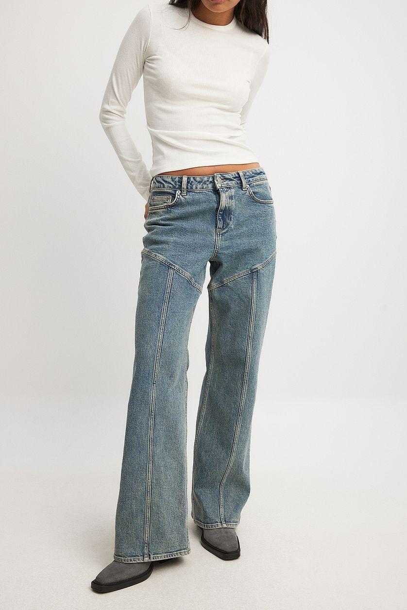 Straight Seam Detail Denim Product Image
