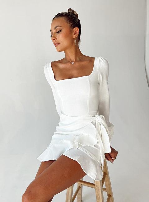 The Villa Mini Dress White Product Image