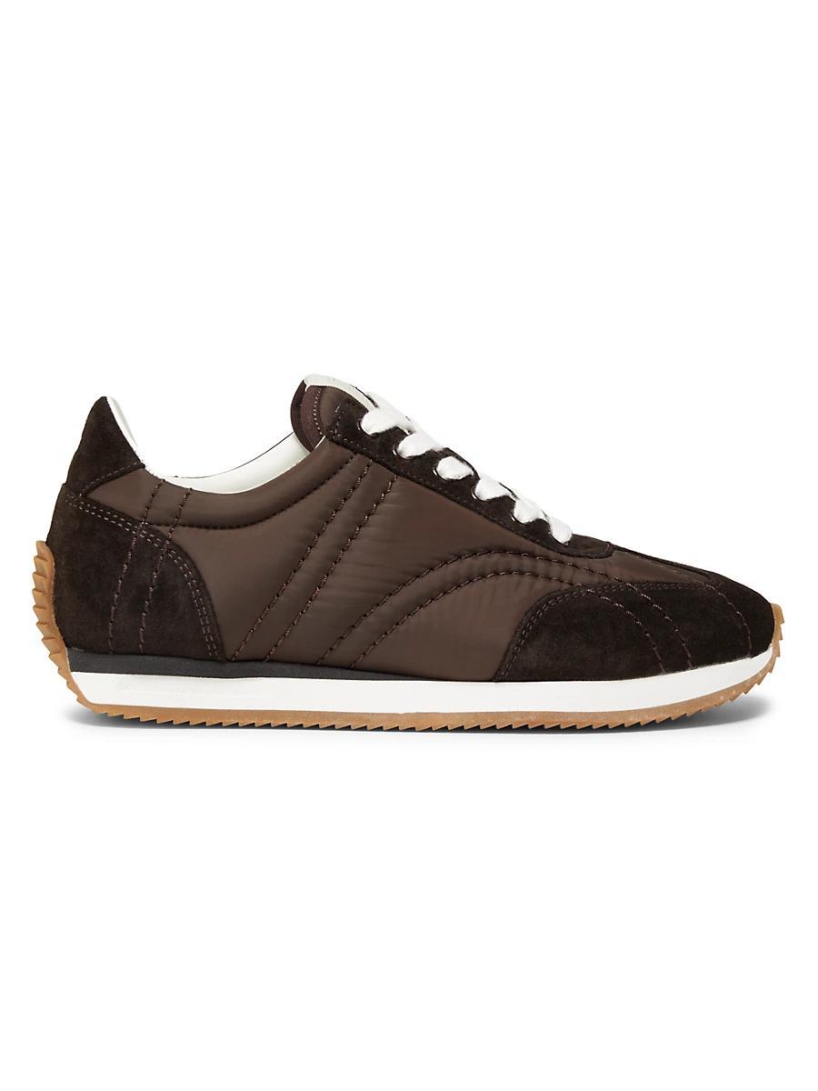 Womens Sporty Monogram-Quilted Low-Top Sneakers Product Image