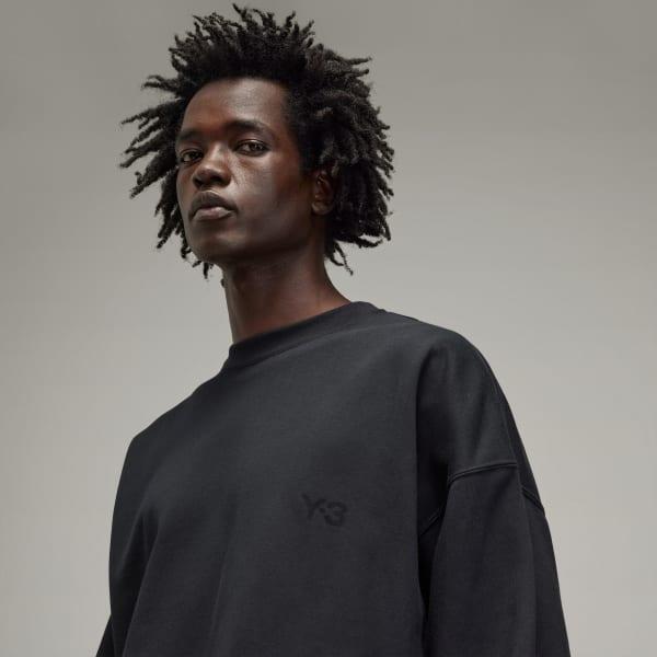 adidas Y-3 French Terry Crew Sweater Black S Mens Product Image