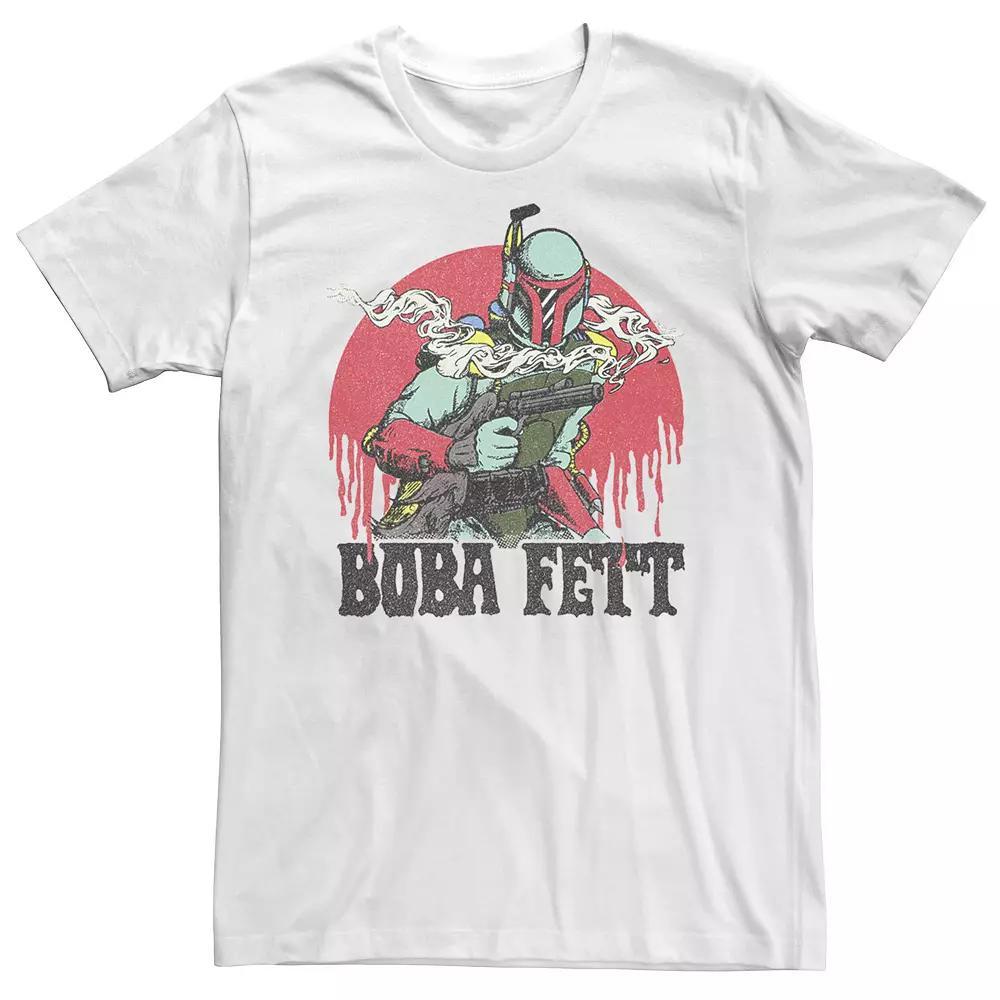 Big & Tall Star Wars Boba Fett Anime Style Portrait Tee, Men's, Size: XXL Tall, White Product Image