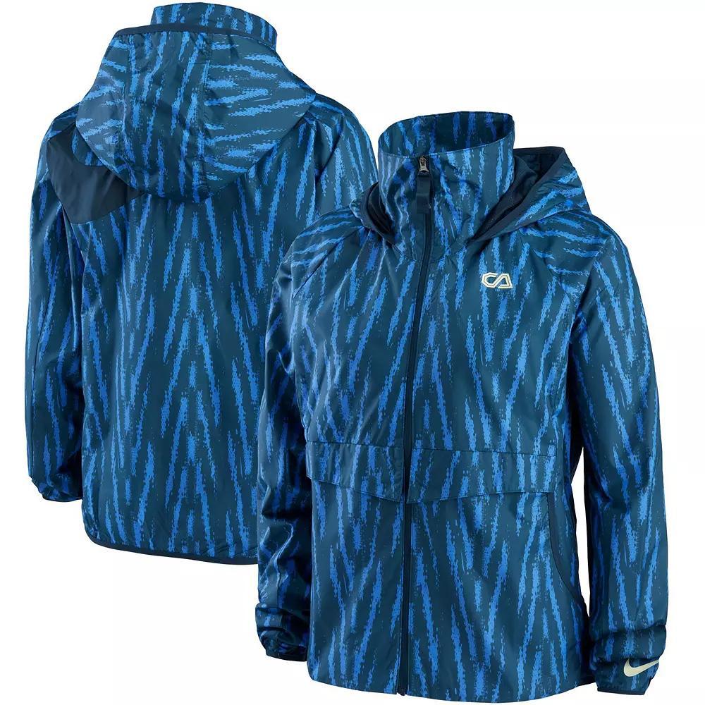 Women's Nike Navy Club America AWF Raglan Full-Zip Jacket, Size: XS, Caf Blue Product Image
