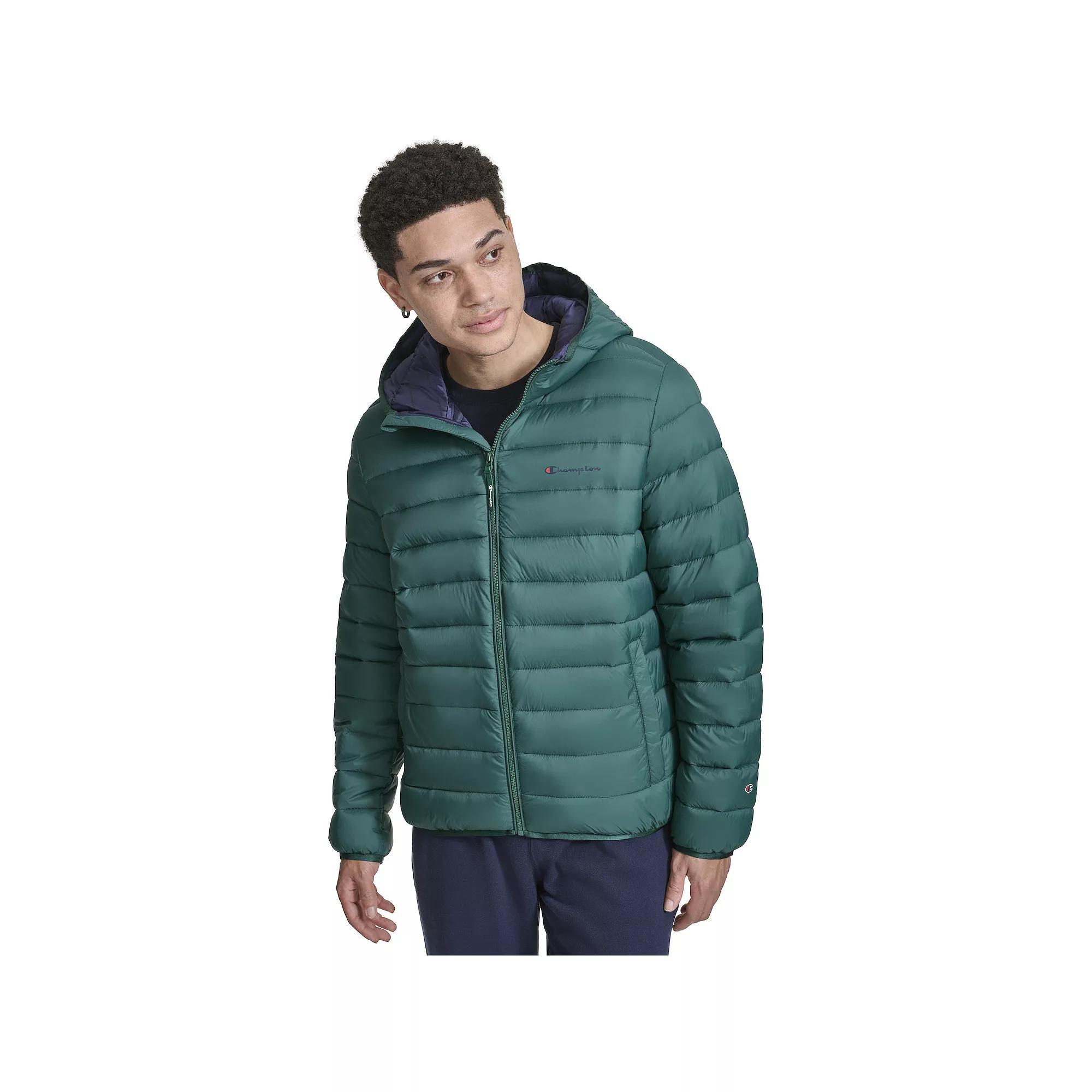 Mens Champion Lightweight Puffer Jacket with Hood Product Image