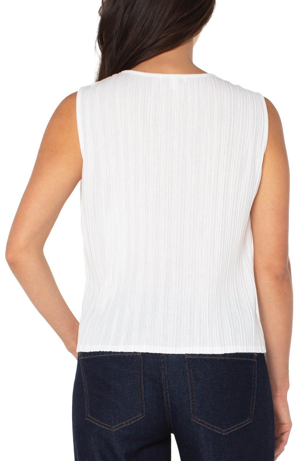 Sleeveless Crew Neck Knit Top Product Image