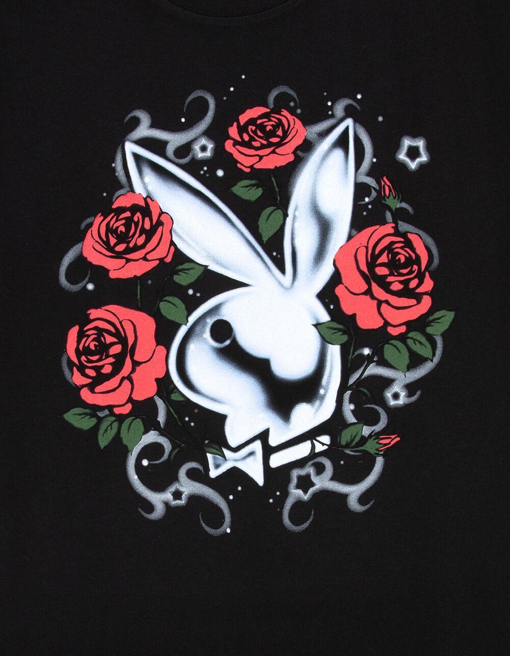 PLAYBOY Chrome Bunny Mens Tee - BLACK Product Image