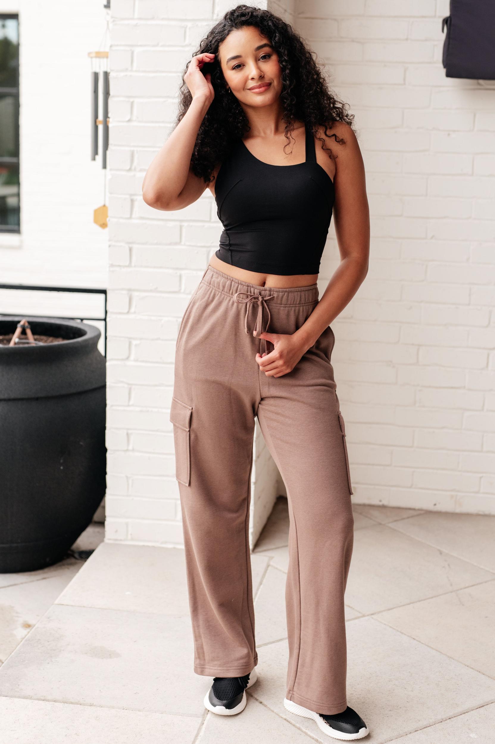Chase the Pace Wide Leg Bottom in Taupe Product Image
