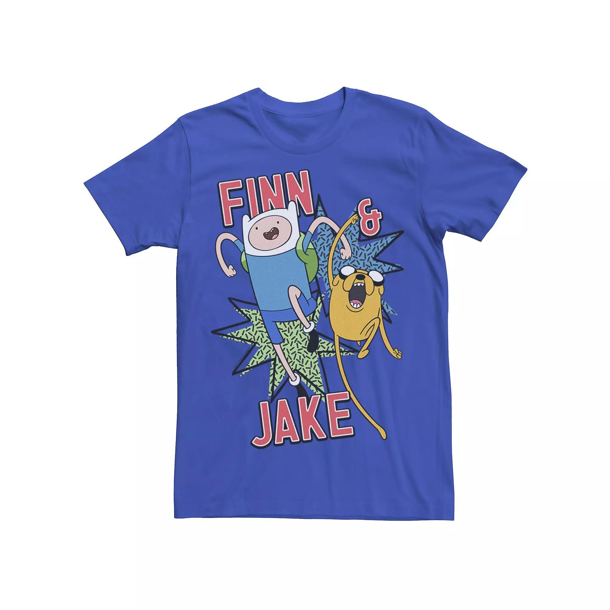 Men's Cartoon Network Adventure Time Finn & Jake Kapows Tee, Size: Small, Red Product Image