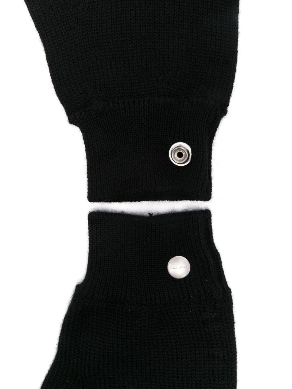 RICK OWENS Fingerless Cashmere Gloves In Black Product Image
